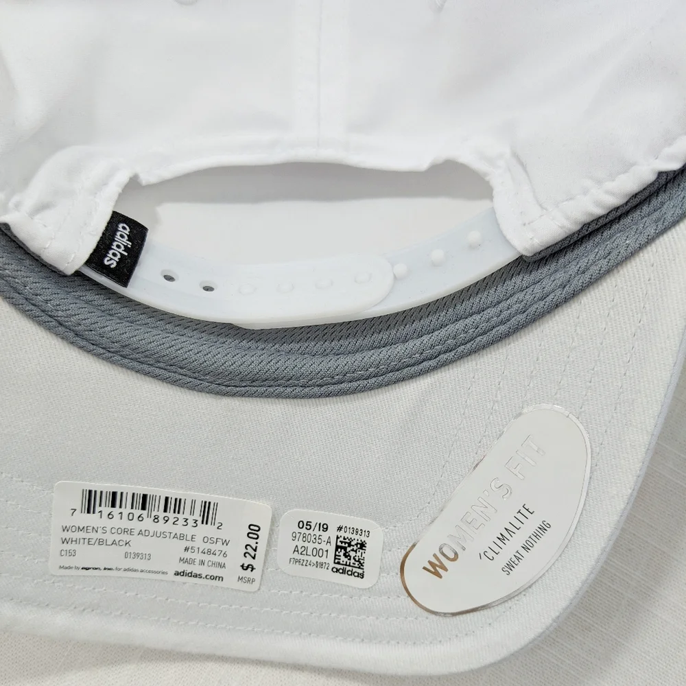 Adidas Hat Baseball Cap Womens White NEW With Tags NWT - Picture 4 of 4